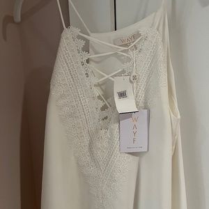 NWT WHITE CAMI WITH LACE